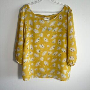 a.n.a floral top size medium
